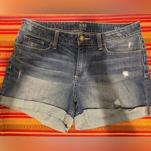 a.n.a cuffed and distressed shorts!